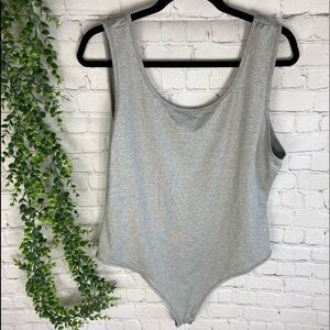SHEIN Plus Size Curve  One Piece Body Suit Grey 2XL NWOT